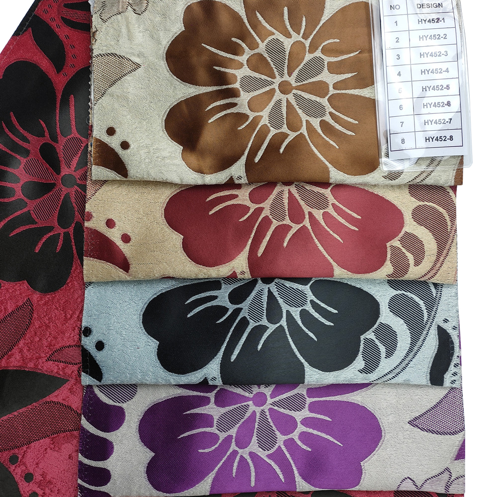 Match Color Flower Match Polyester Jacquard Blackout Curtain tissu