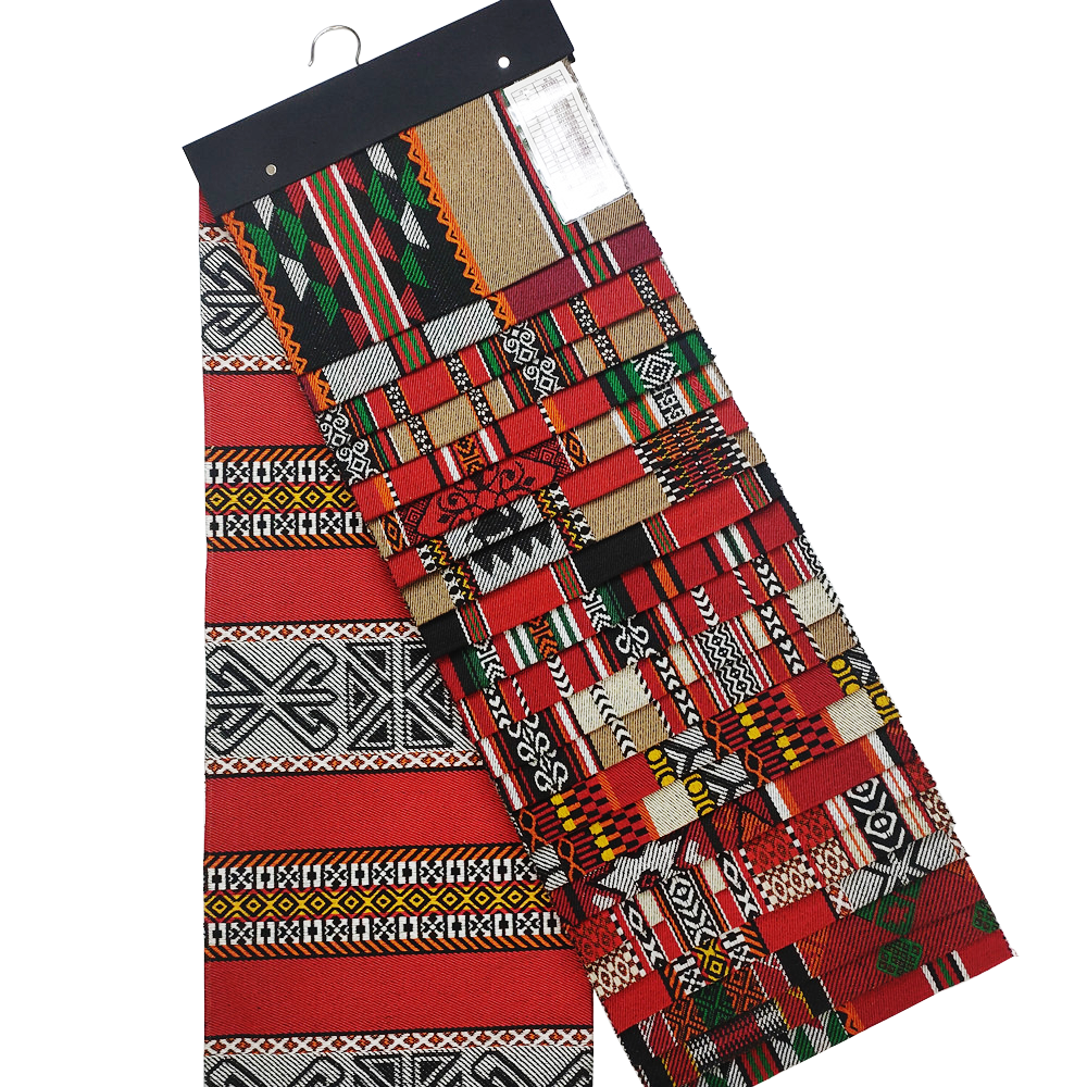 Fonctionnalités nationales Style Stripe SADU JACQUARD Fabric pour canapé et sac et tapis