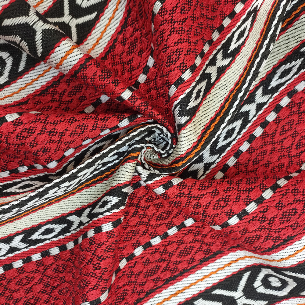 Tissu de canapé de linge géométrique à rayures 