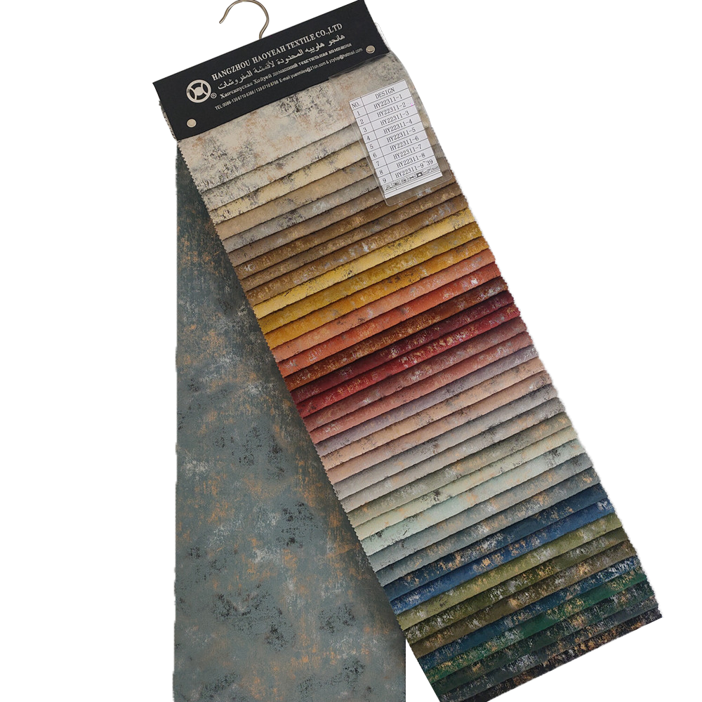 Tissu d'ameublement en velours en papier d'aluminium de style rétro classique